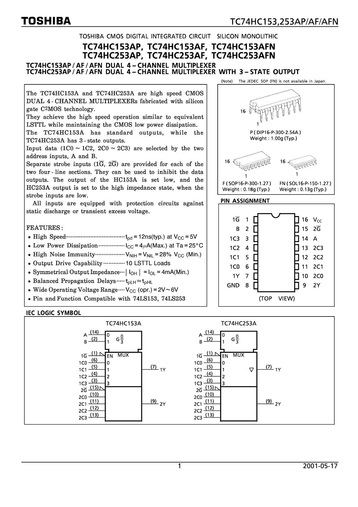 74hc153n-datasheet