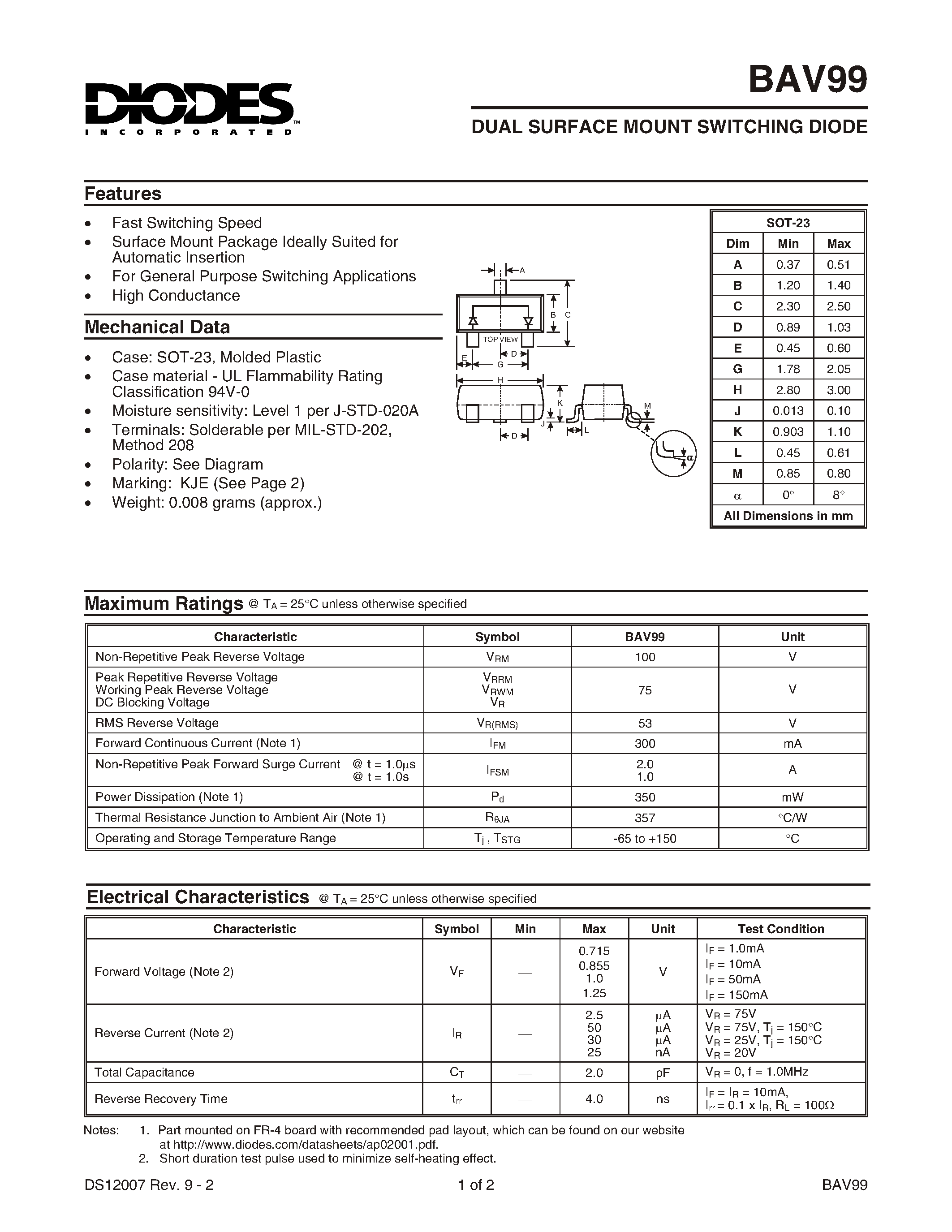 bav70-diode-datasheet