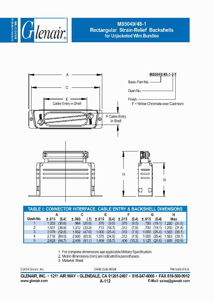 glenair-06324-datasheet