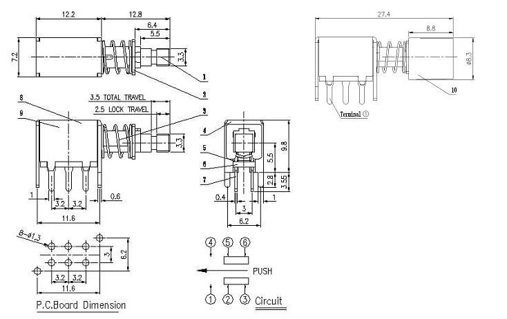 push-button-6-pin-datasheet