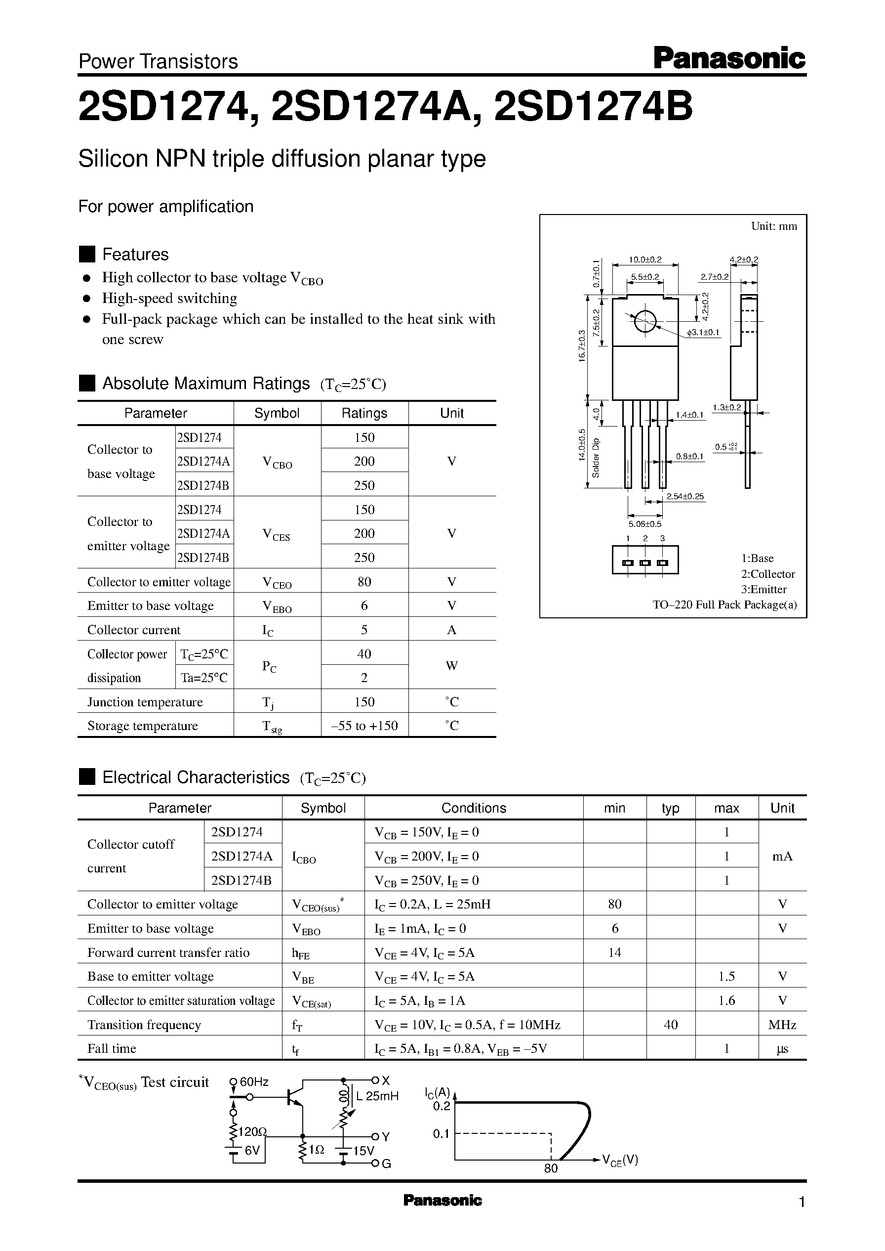 a1266-transistor-datasheet
