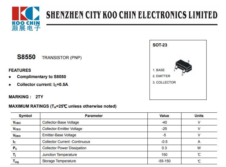 8550-transistor-datasheet