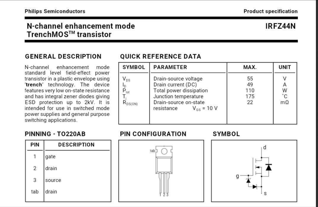 irfiz44n-datasheet