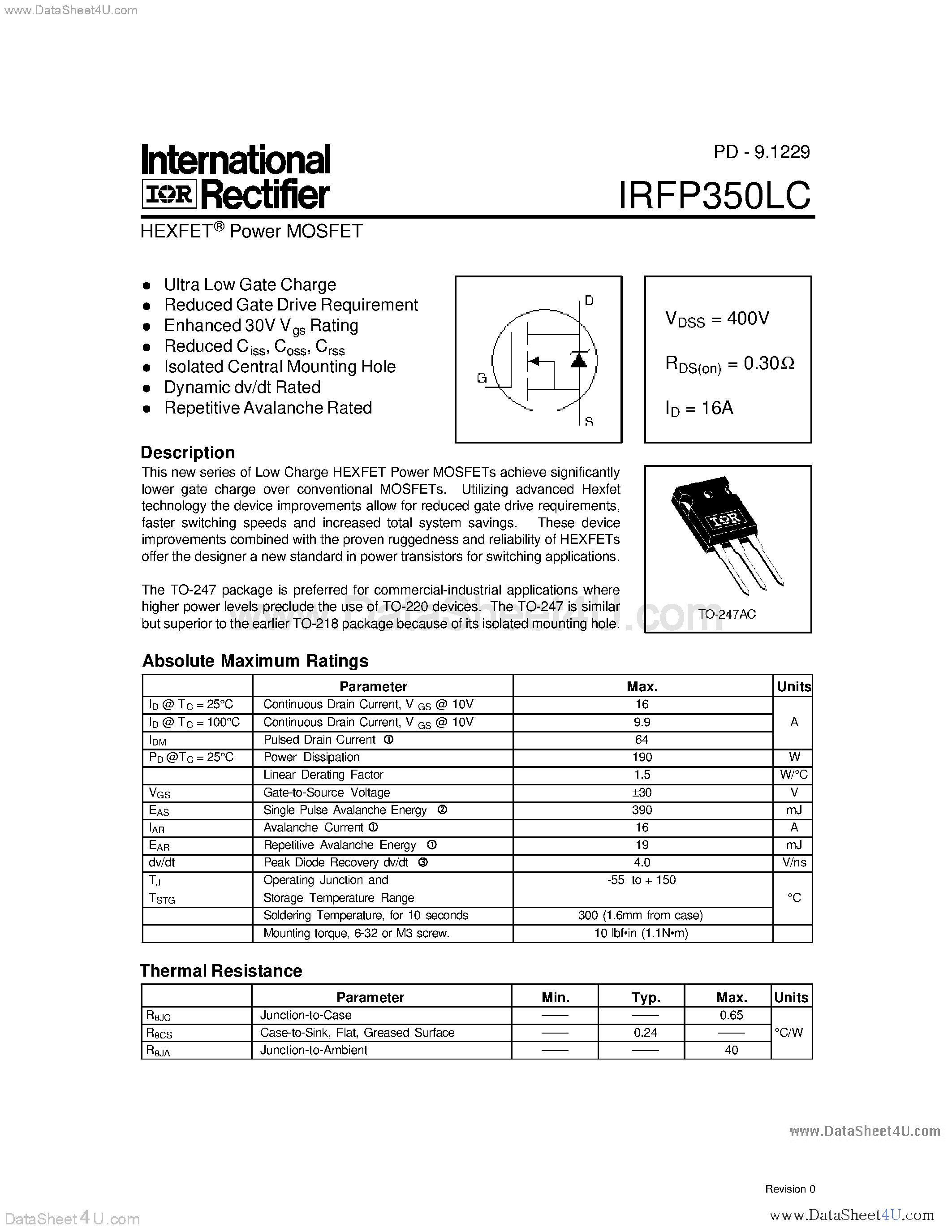 irfp460n-datasheet irfp460n-datasheet