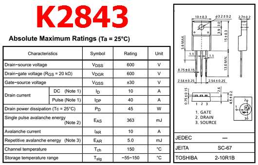 k2843-mosfet-datasheet