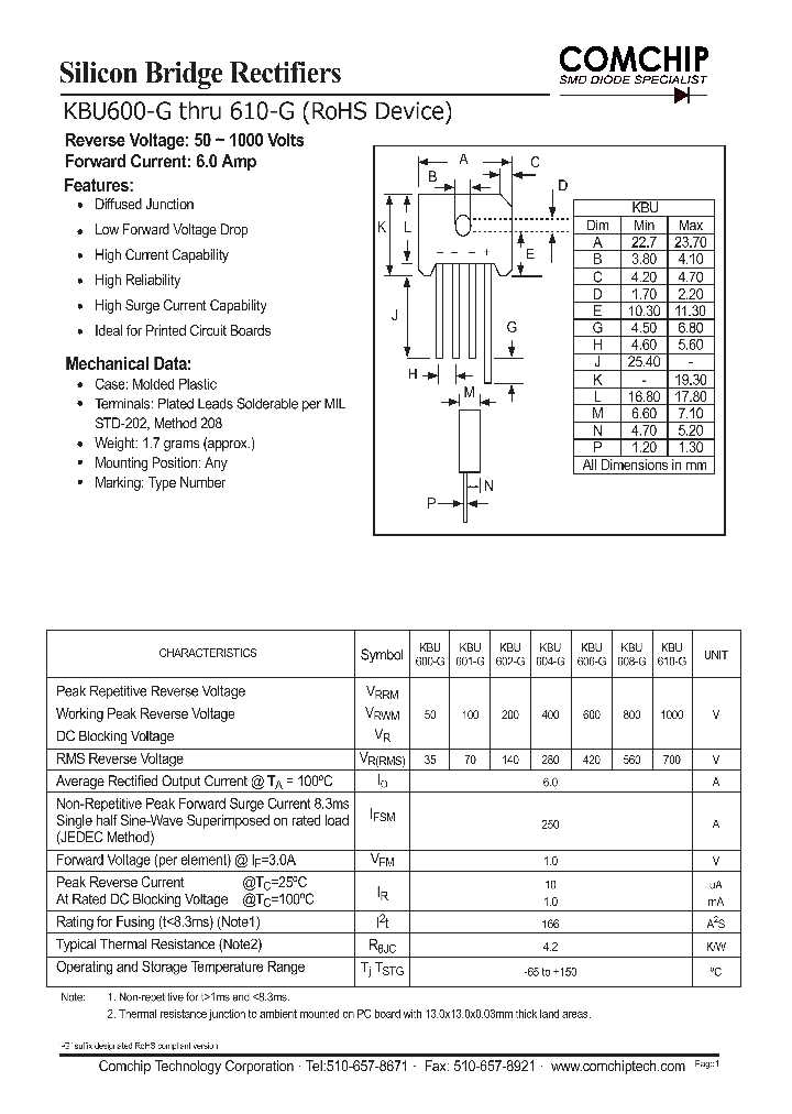 kbu8k-bridge-rectifier-datasheet