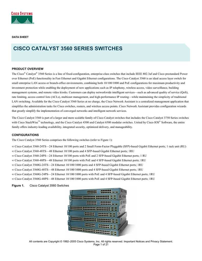 cisco-catalyst-3560-datasheet