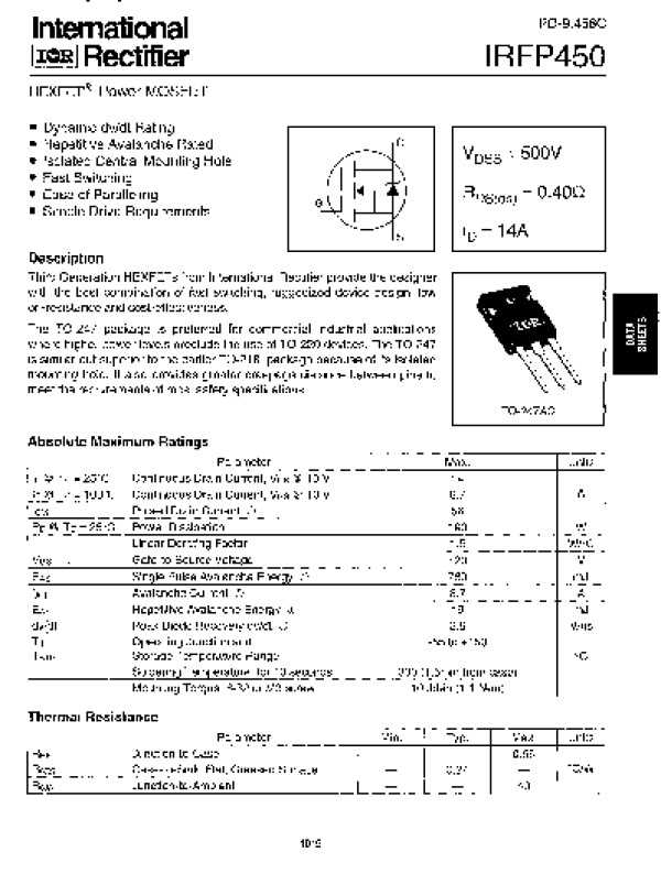 irfp450a-datasheet irfp450a-datasheet