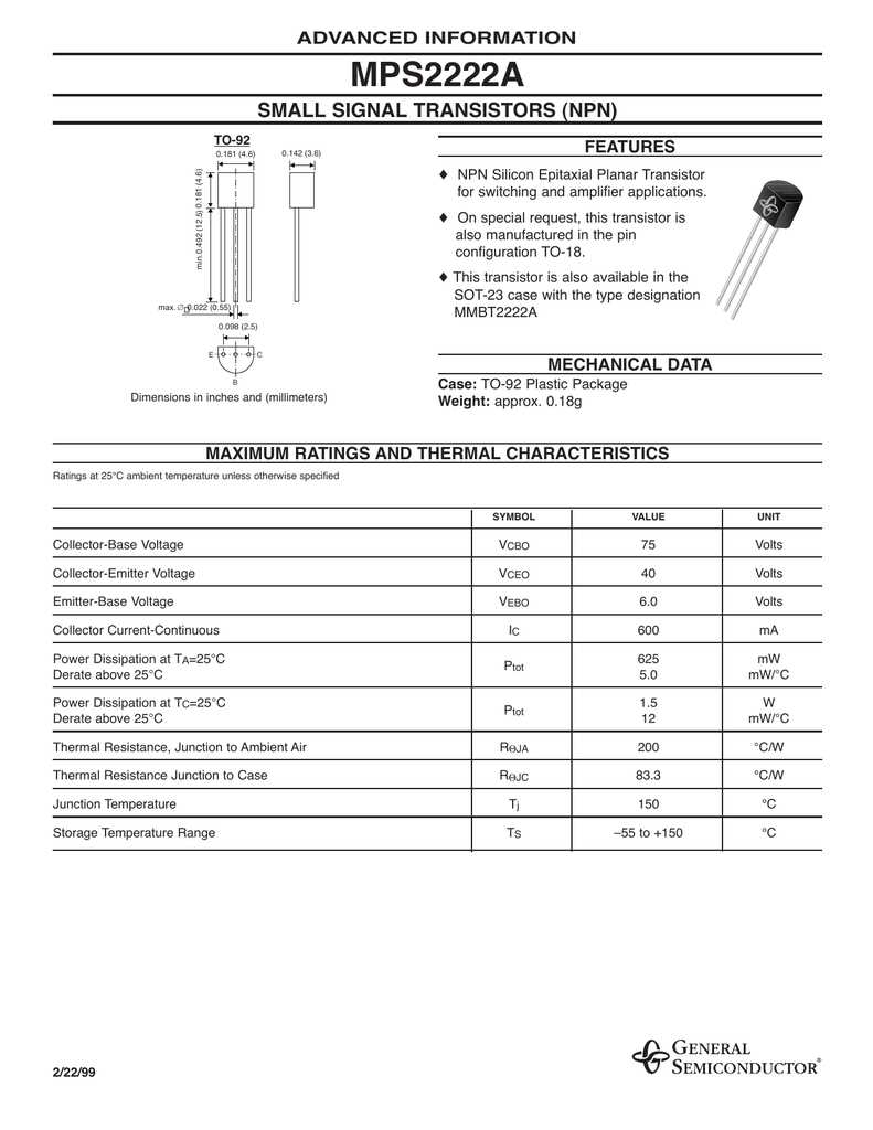 mps2222a-datasheet