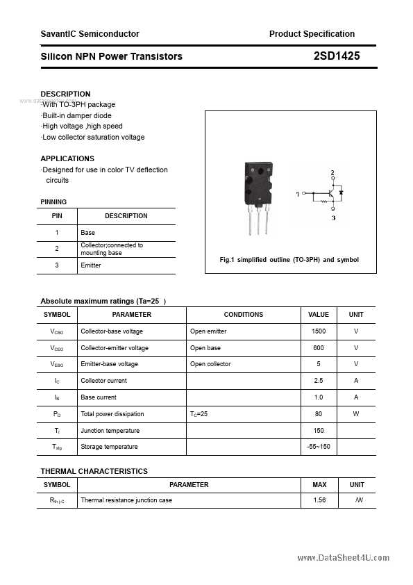 2sd424-datasheet