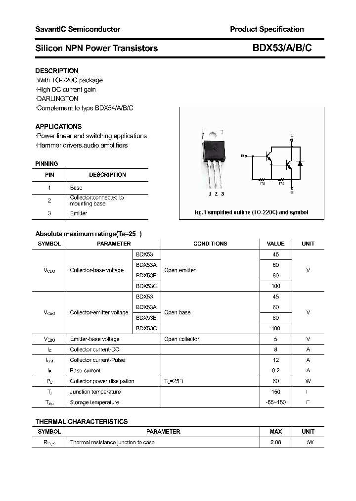 bdx53c-datasheet