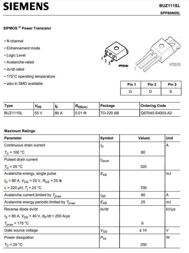 buz73-datasheet