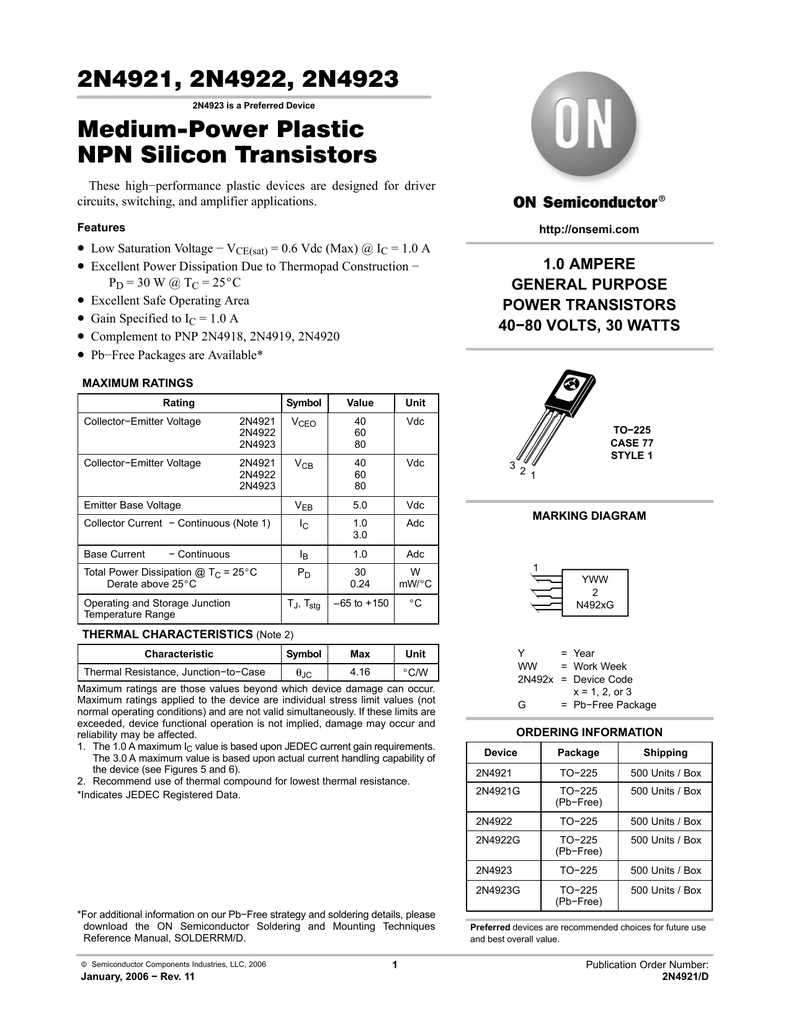 2n4921-datasheet 2n4921-datasheet
