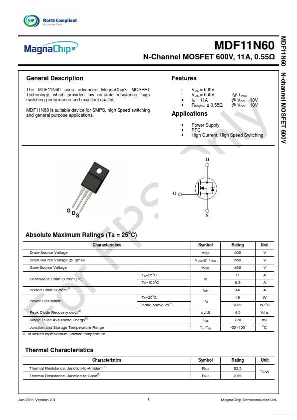 11n60-datasheet 11n60-datasheet