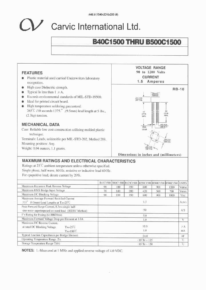 mi-1500-datasheet