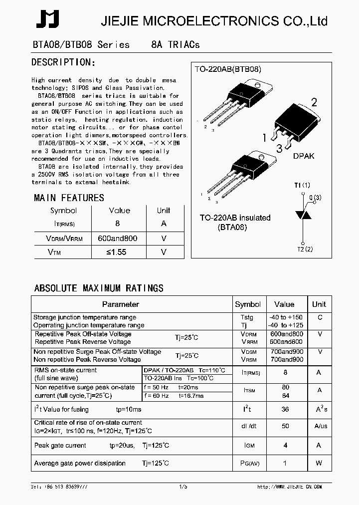 bta08-600c-datasheet