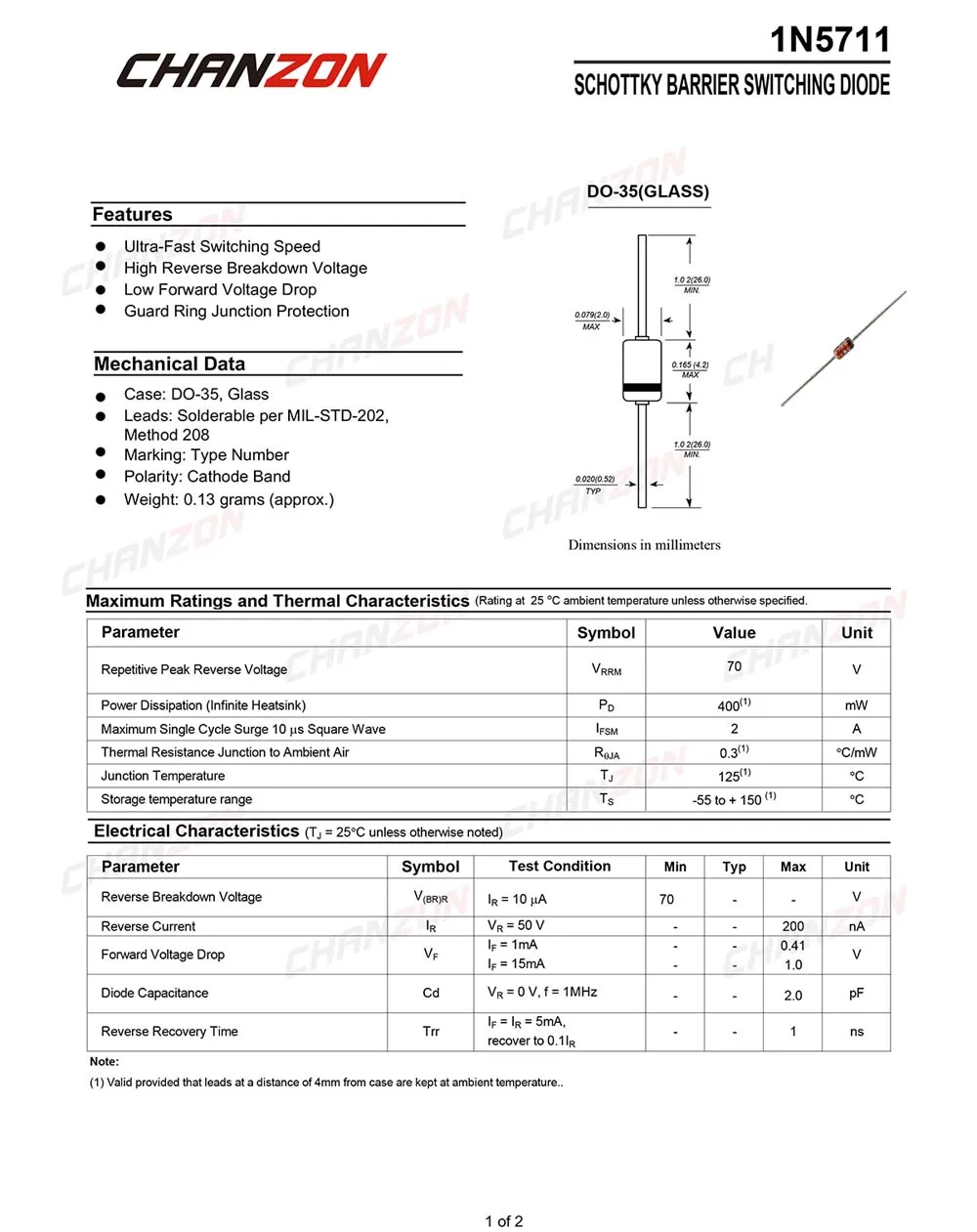 1n5711-schottky-diode-datasheet