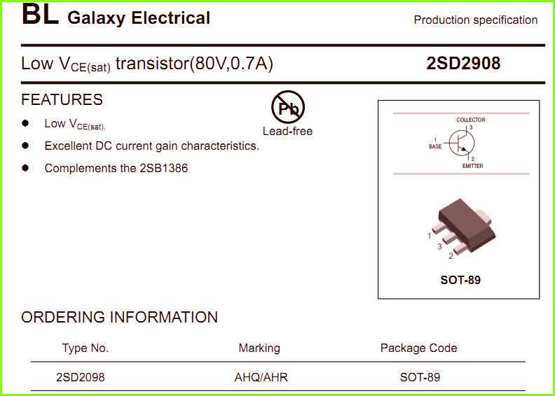 a1024-transistor-datasheet