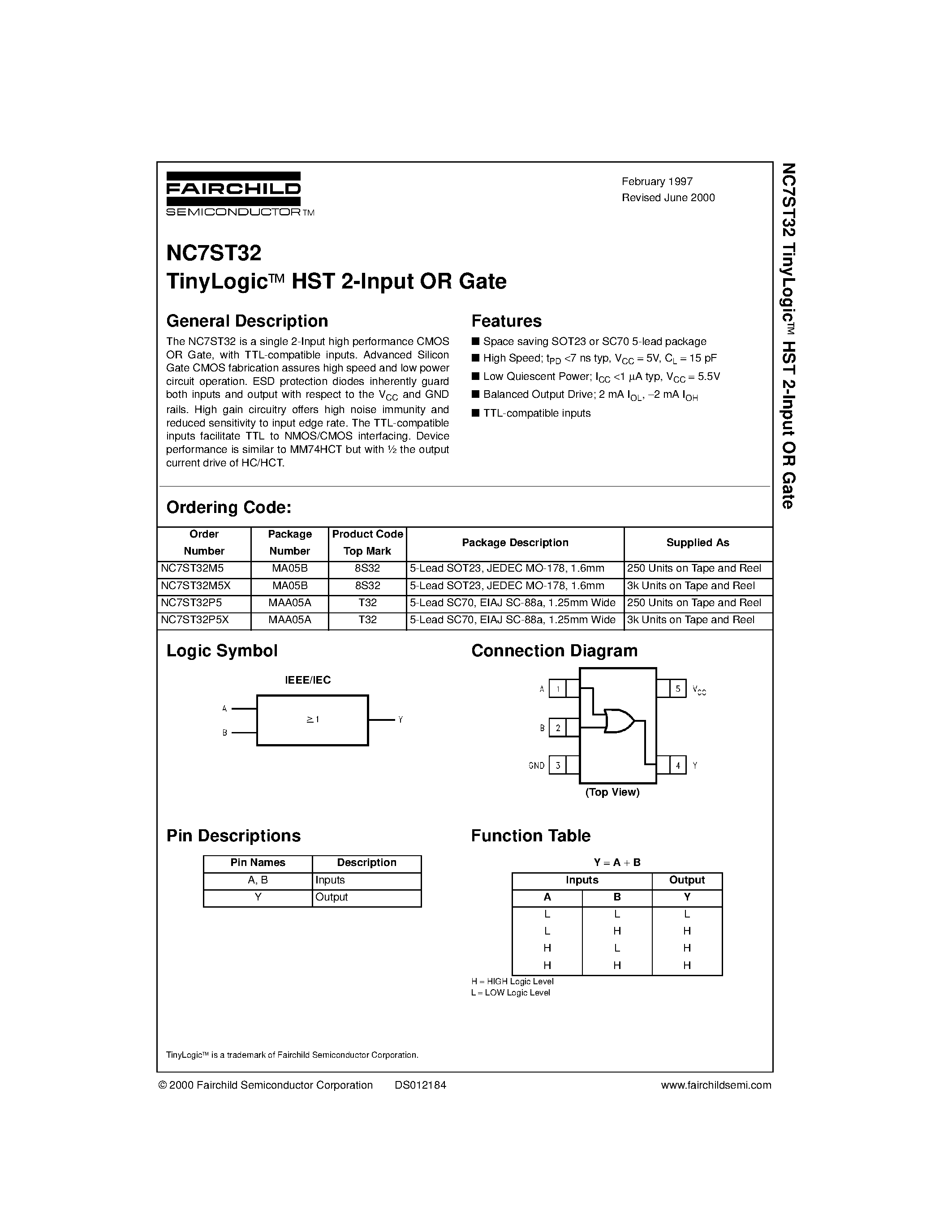 7432-datasheet-fairchild