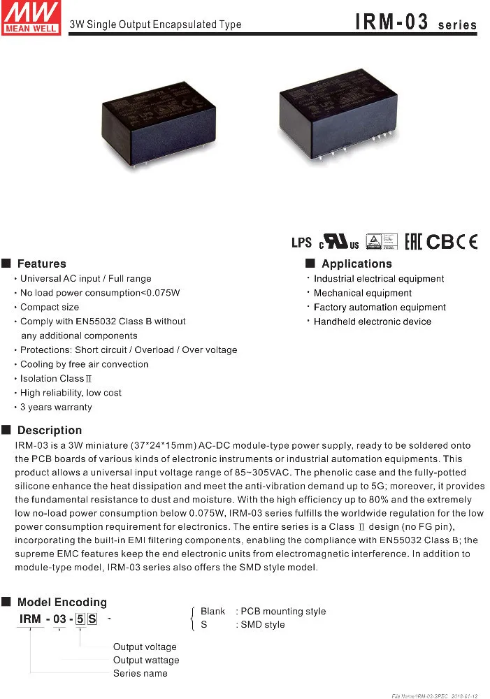 irm-03-5-datasheet irm-03-5-datasheet