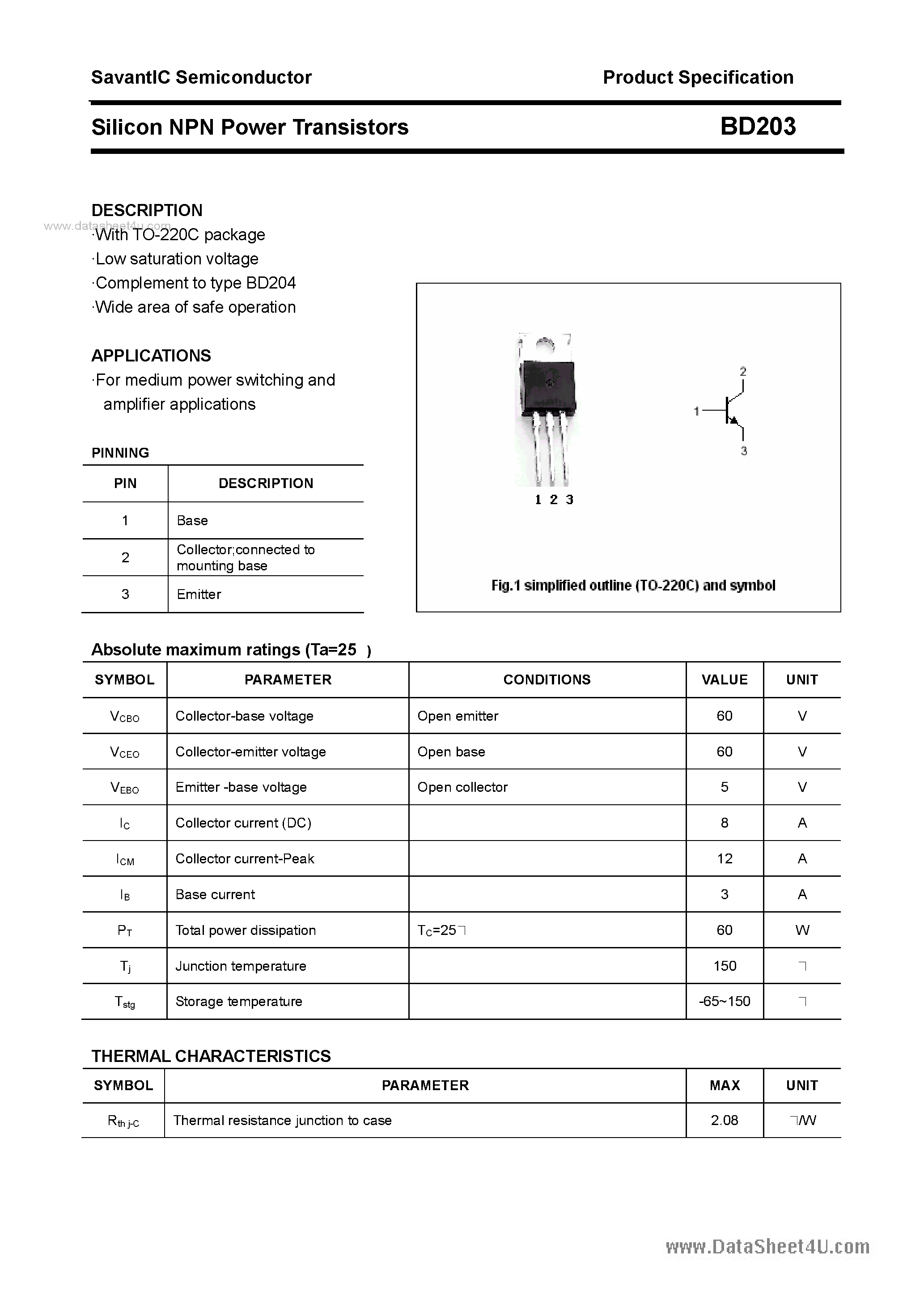 bd203-datasheet bd203-datasheet