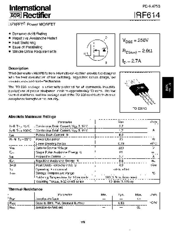 irf614-datasheet