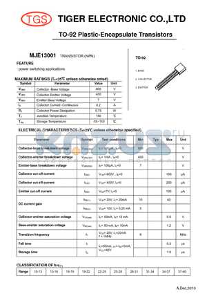 mje13001-datasheet mje13001-datasheet