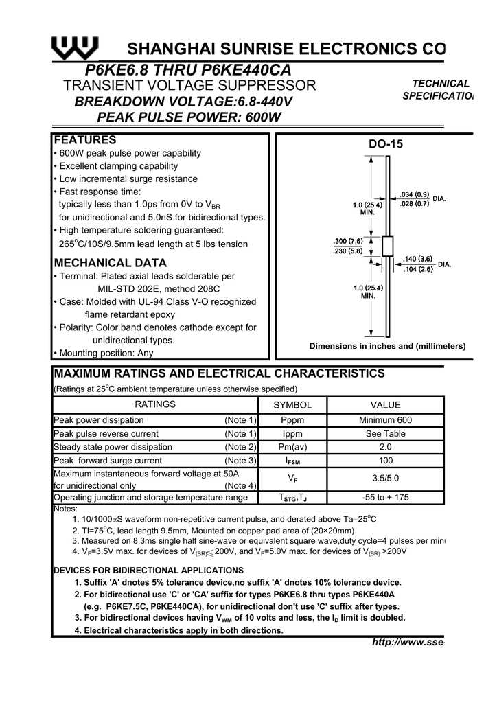 p6ke27ca-datasheet