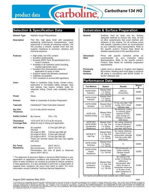 carboline-891-datasheet