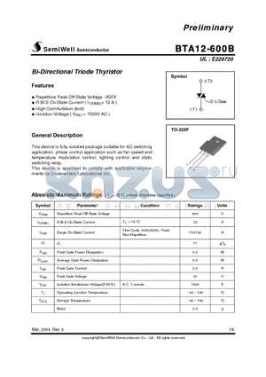 bta06-600c-datasheet