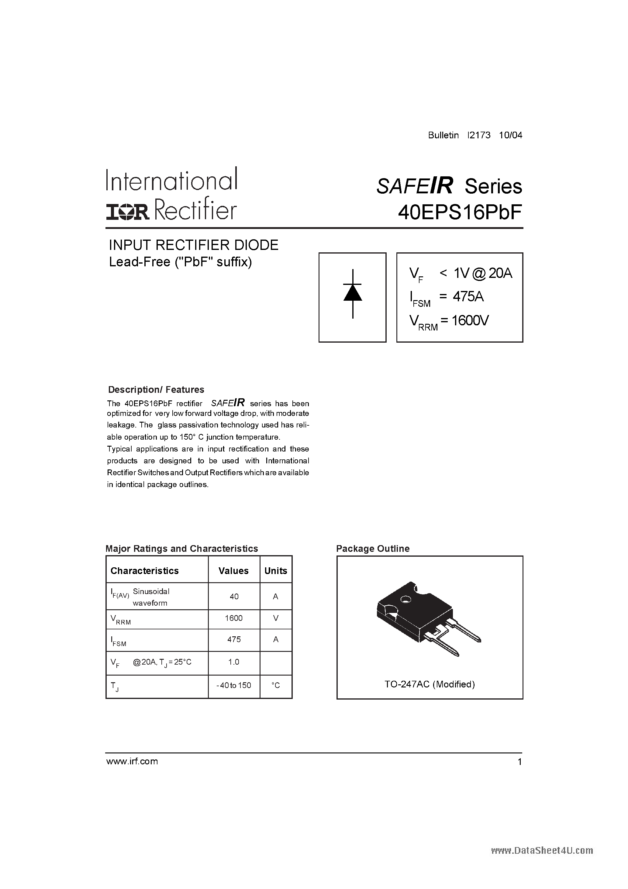 international-rectifier-datasheet international-rectifier-datasheet