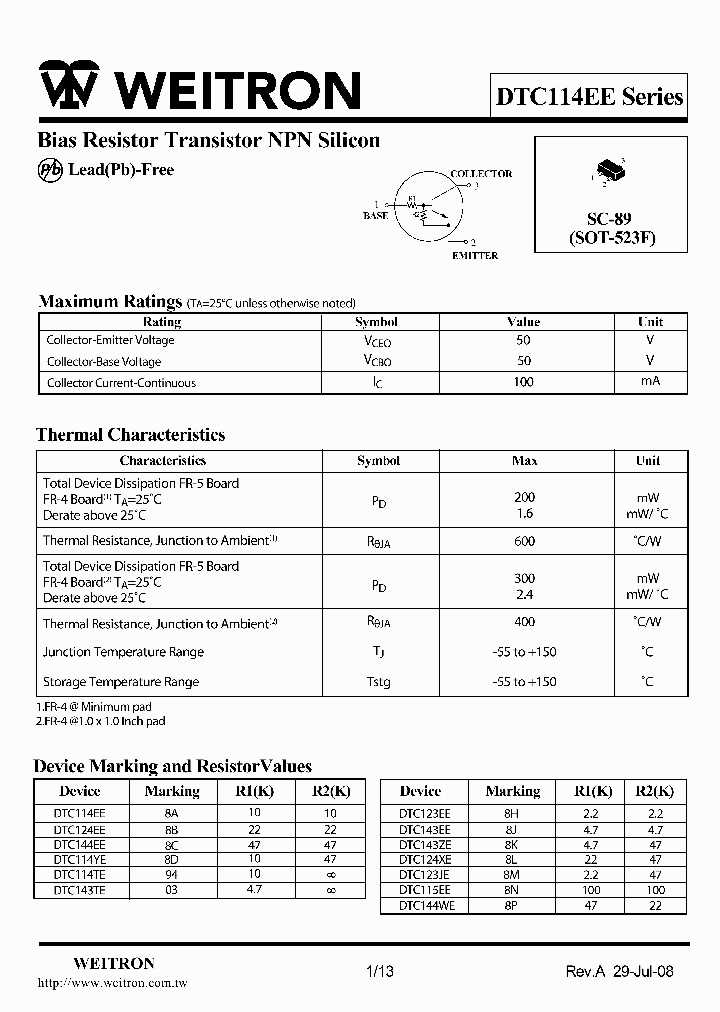 dtc114eu-datasheet