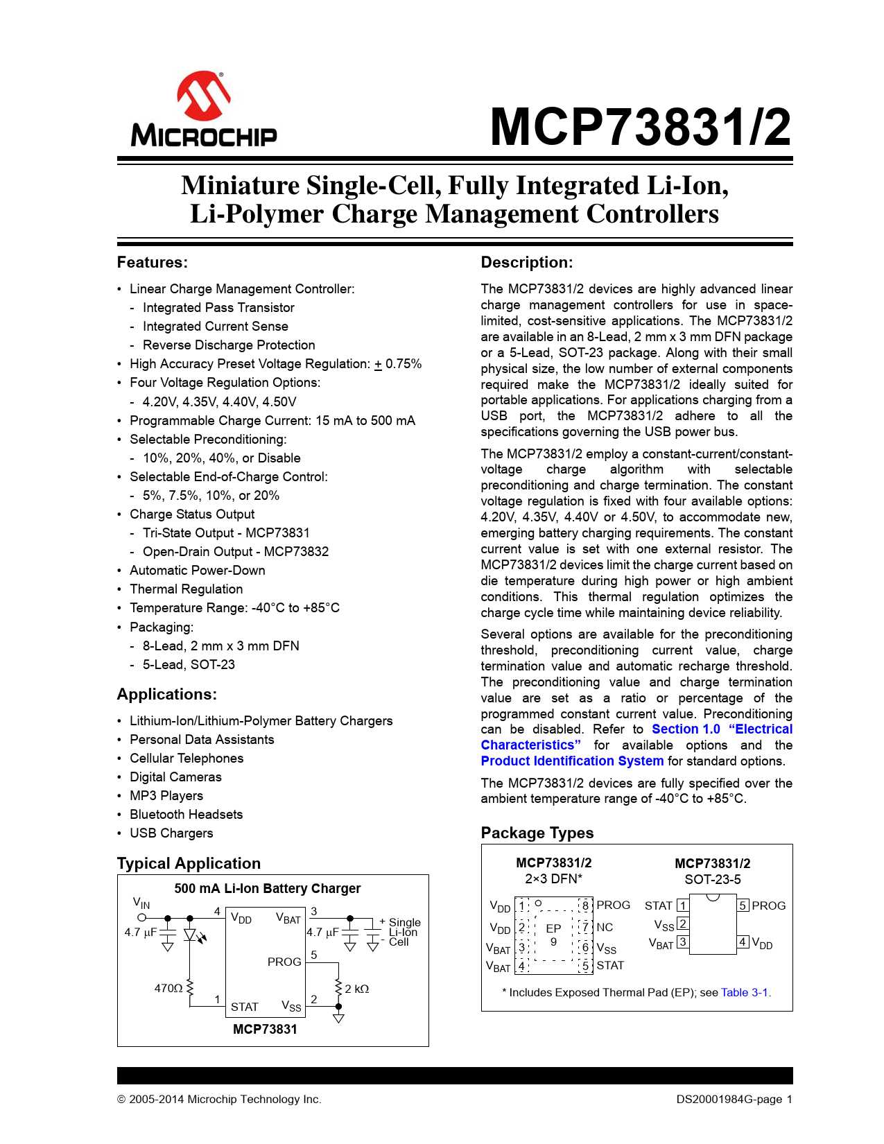 mcp73831t-2aci-ot-datasheet mcp73831t-2aci-ot-datasheet