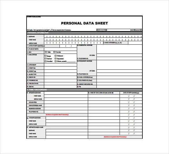 software-datasheet-template