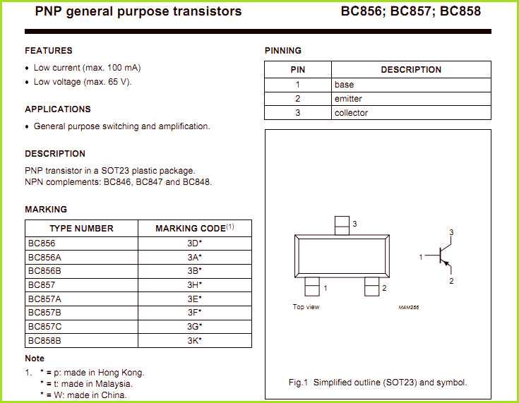 a1024-transistor-datasheet