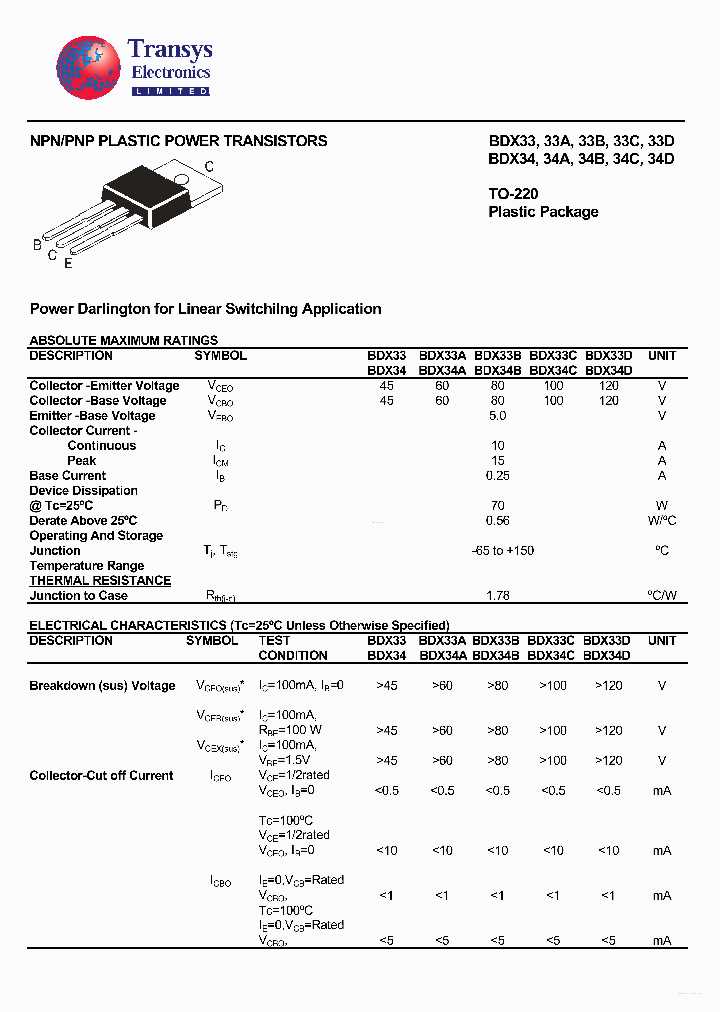 bdx53c-datasheet