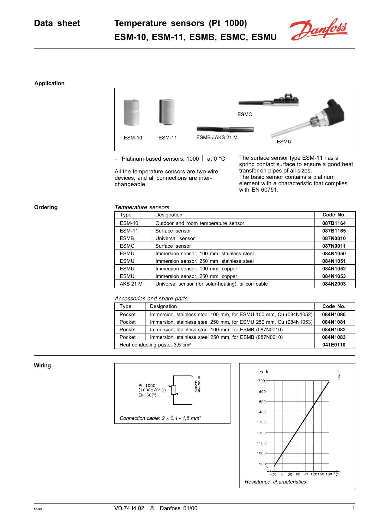 danfoss-pt1000-datasheet