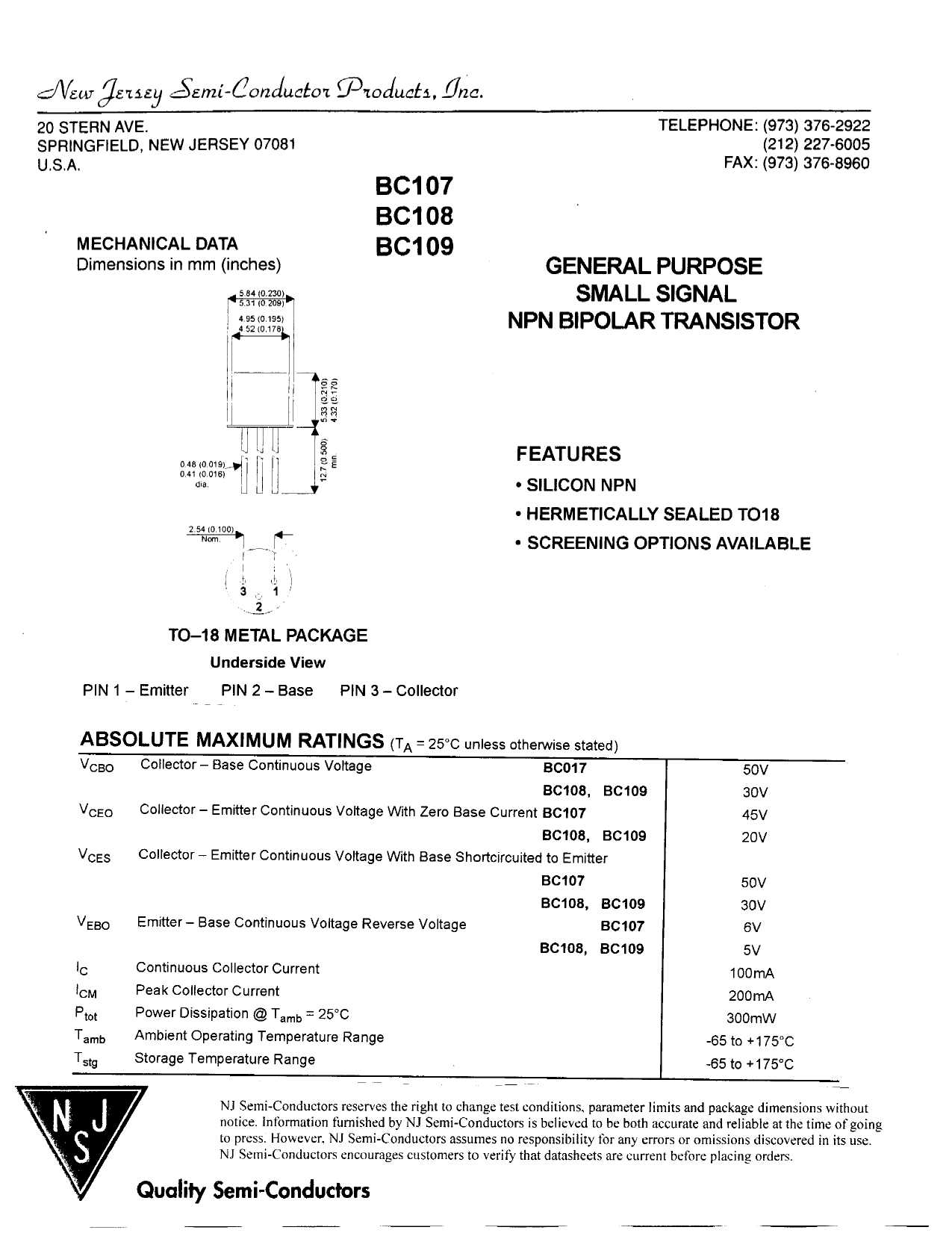 bc109-datasheet
