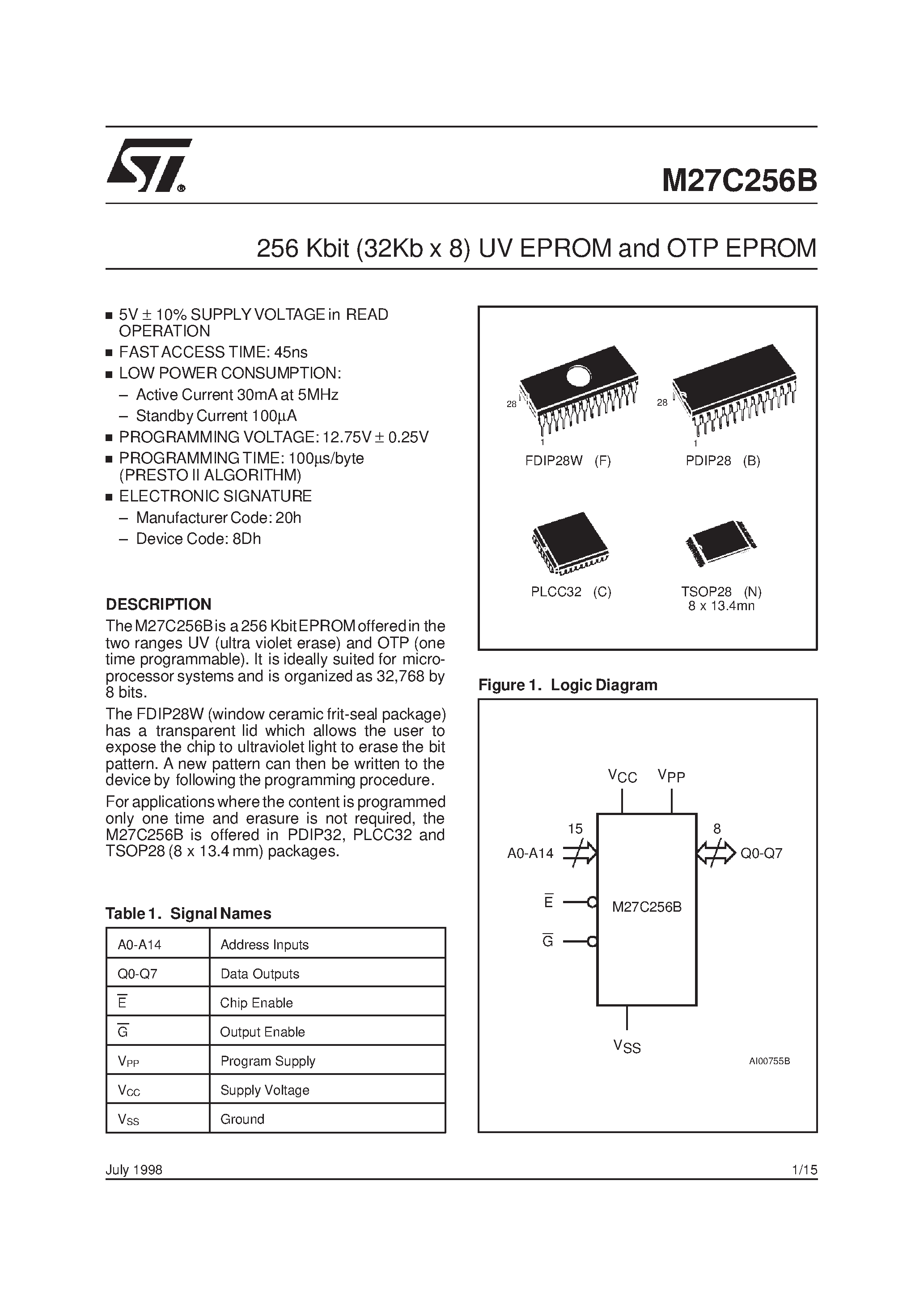 m27c256-datasheet