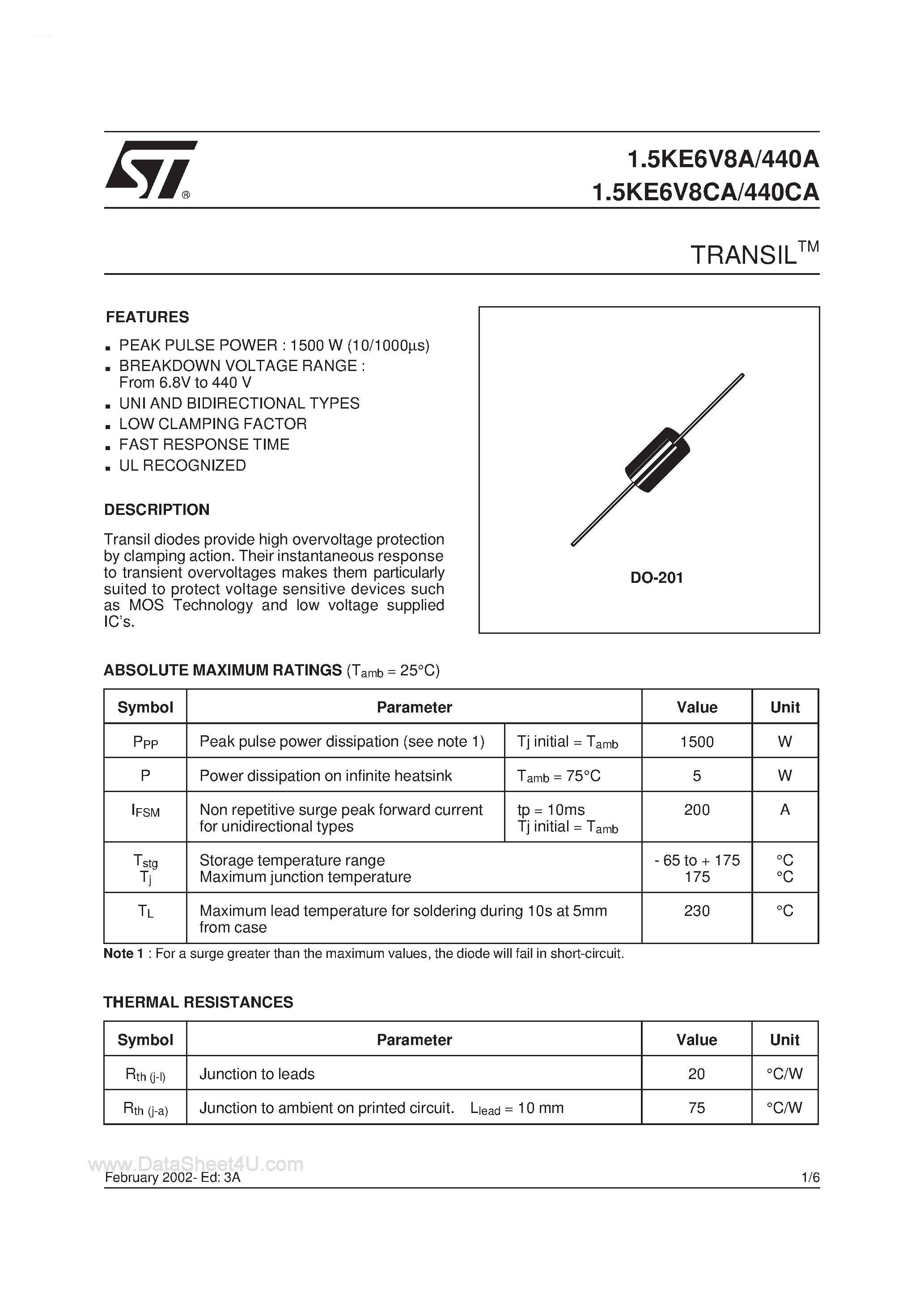 p6ke27ca-datasheet