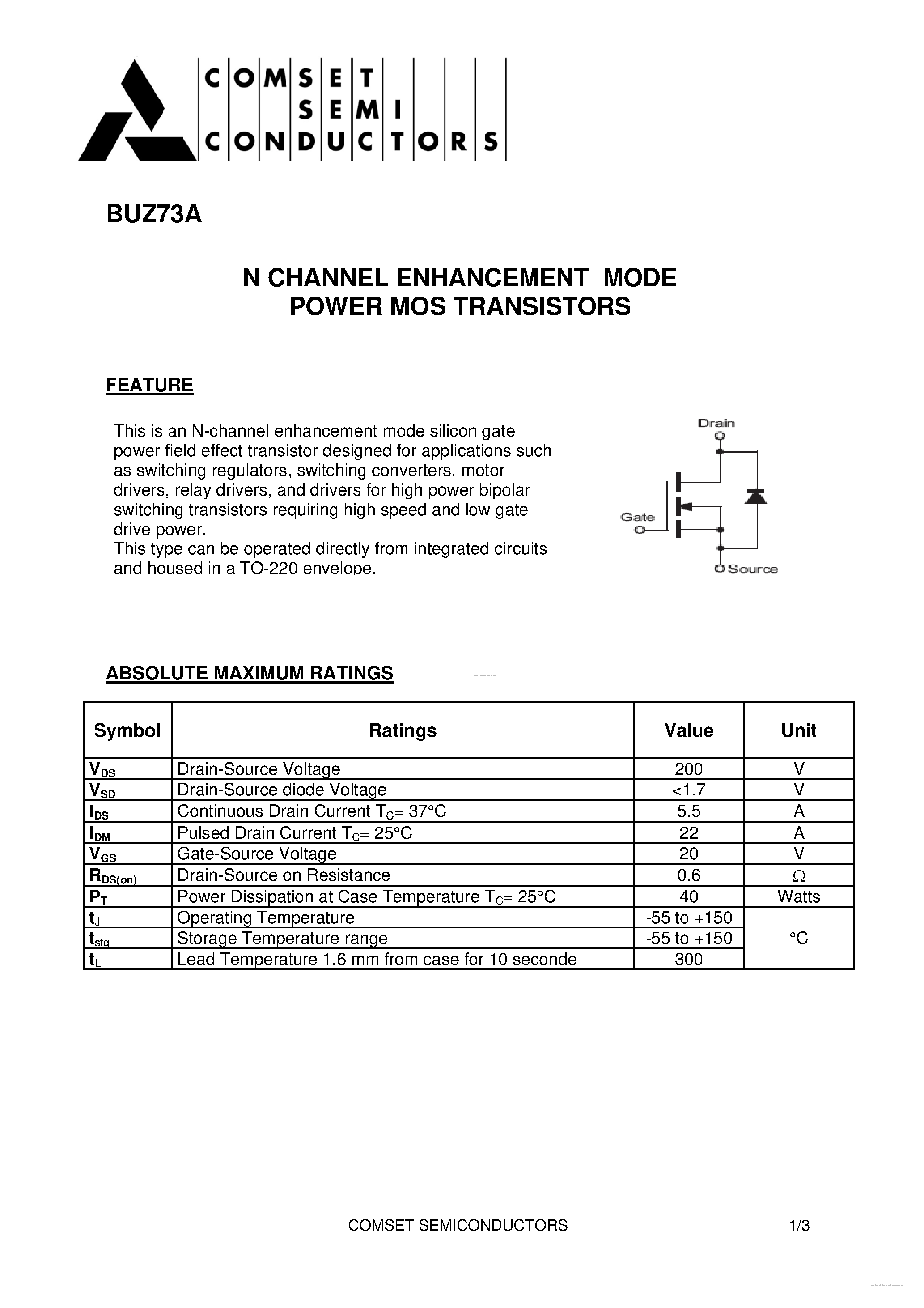 buz73-datasheet